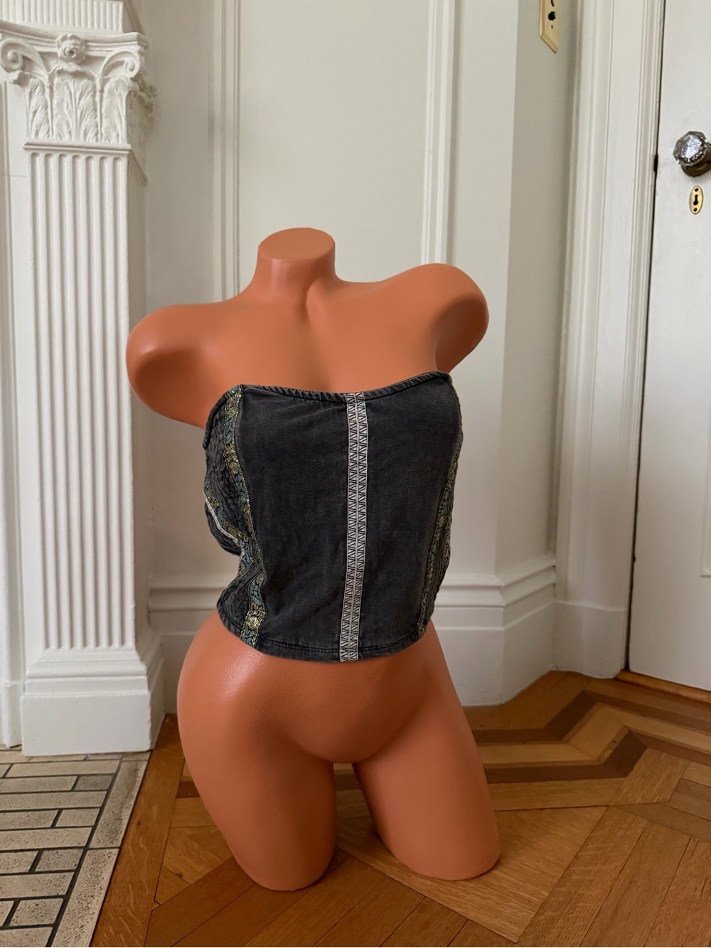 Dark grey tube top